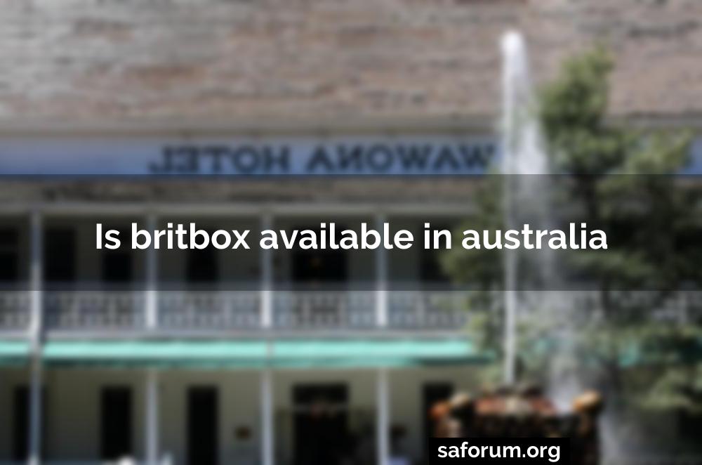 Is britbox available in australia